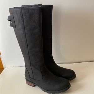 Sorel - Women's Emelie Tall Premium waterproof riding boot/Black Sz 8